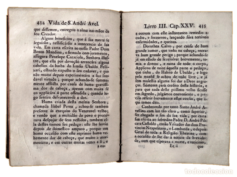 Libros antiguos: CAETANO DE BEM. (D. Thomas) - VIDA DE SANTO ANDR&Eacute; AVELLINO. - Foto 3