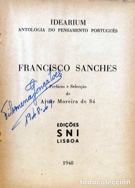 Libros antiguos: SANCHES (Francisco). - FRANCISCO SANCHES. - Foto 2