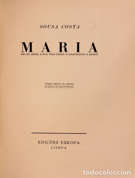 Libros antiguos: SOUSA COSTA. - MARIA. - Foto 2