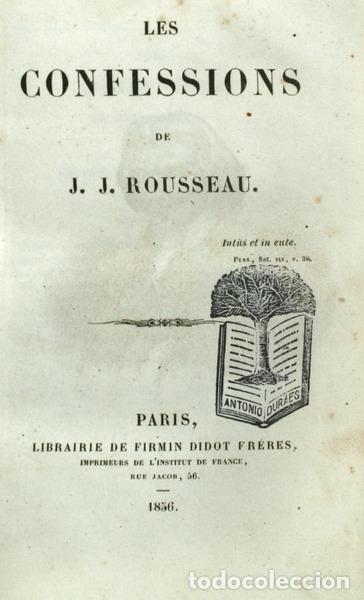 Libros antiguos: ROUSSEAU. (Jean-Jacques) - LES CONFESSIONS. - Foto 1