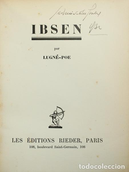 Libros antiguos: LUGN&Eacute;-POE. - IBSEN. - Foto 1