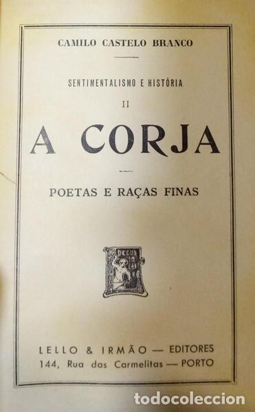 Libros antiguos: CASTELO BRANCO. (Camilo) - A CORJA. - Foto 2