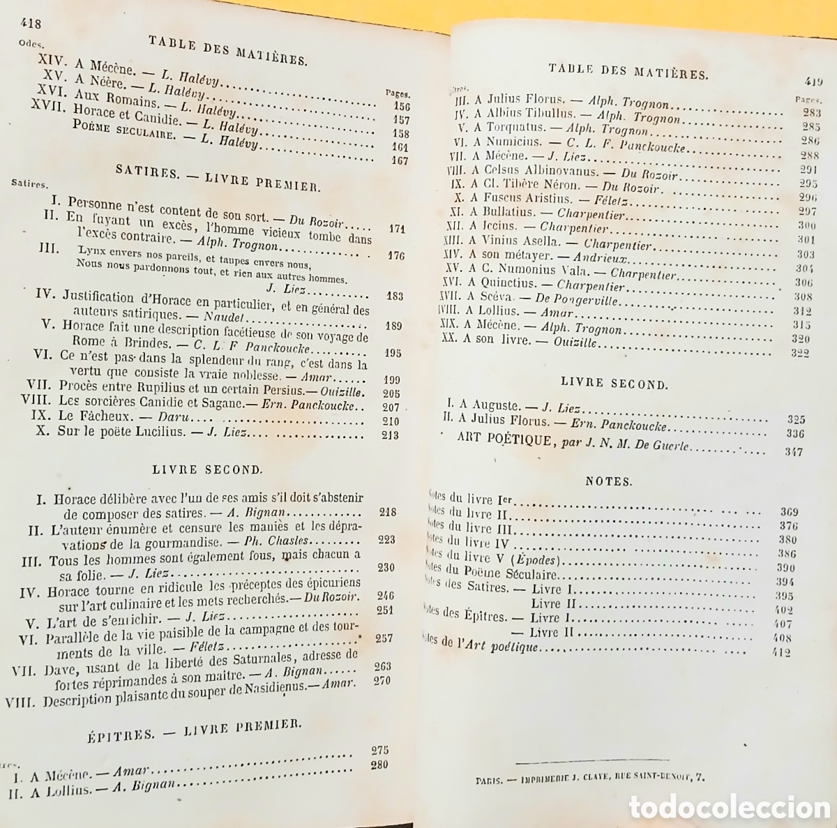 Libros antiguos: &OElig;UVRES COMPLETES DHORACE - Foto 8