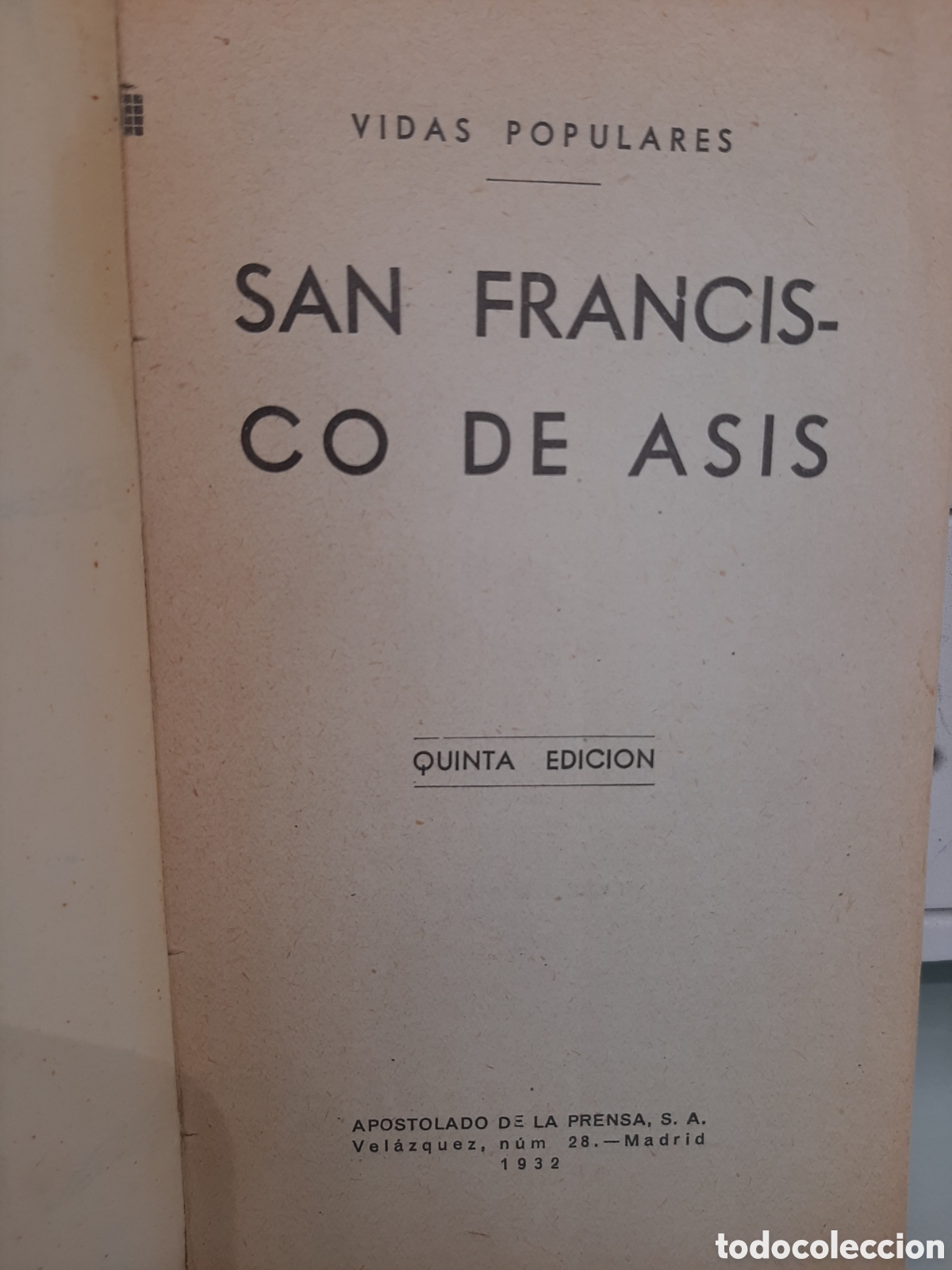 Libros antiguos: San Francisco de As&iacute;s - Foto 2