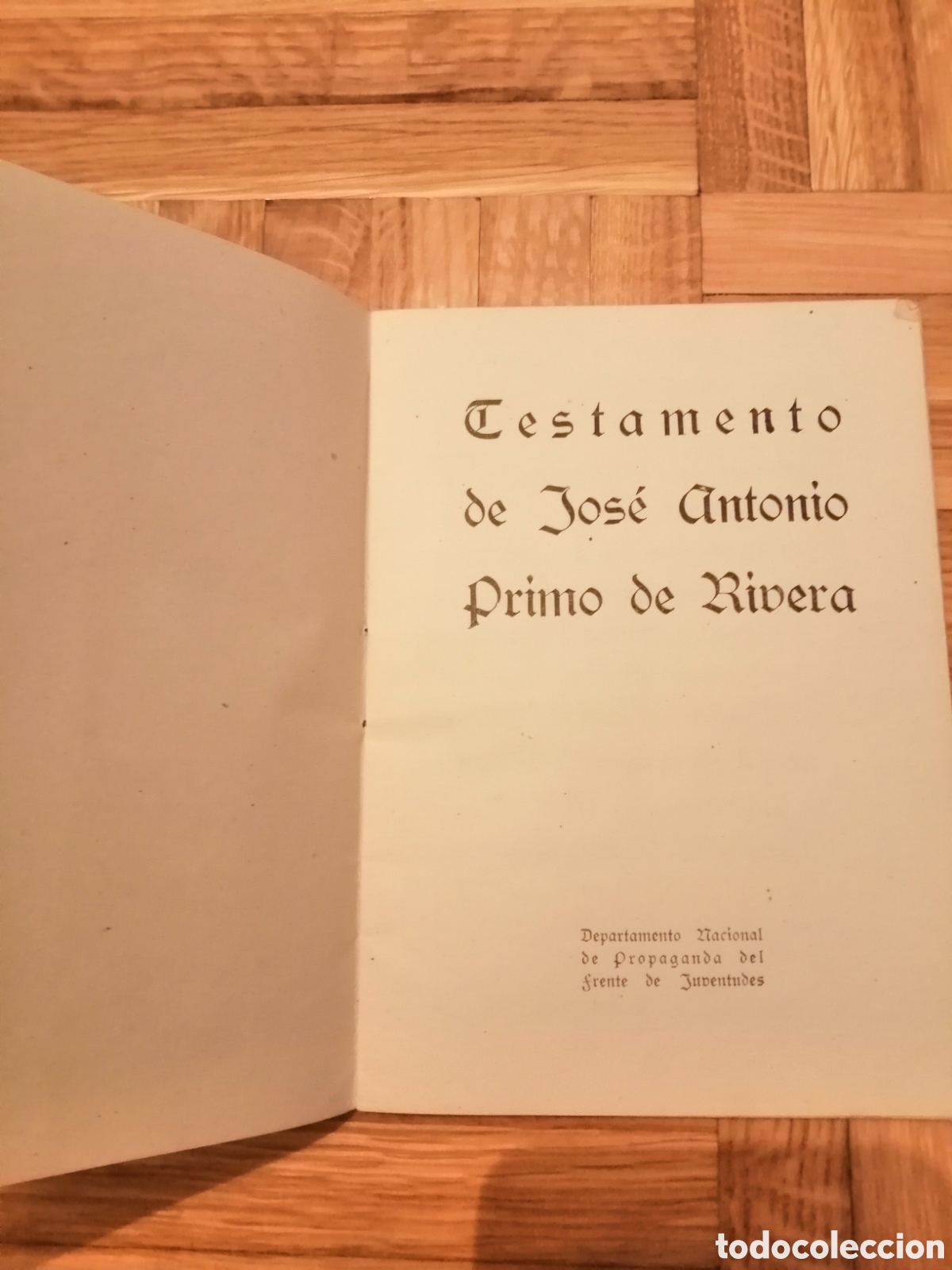 Libros antiguos: Testamento de Jos&eacute; Antonio Primo de Rivera - Foto 2