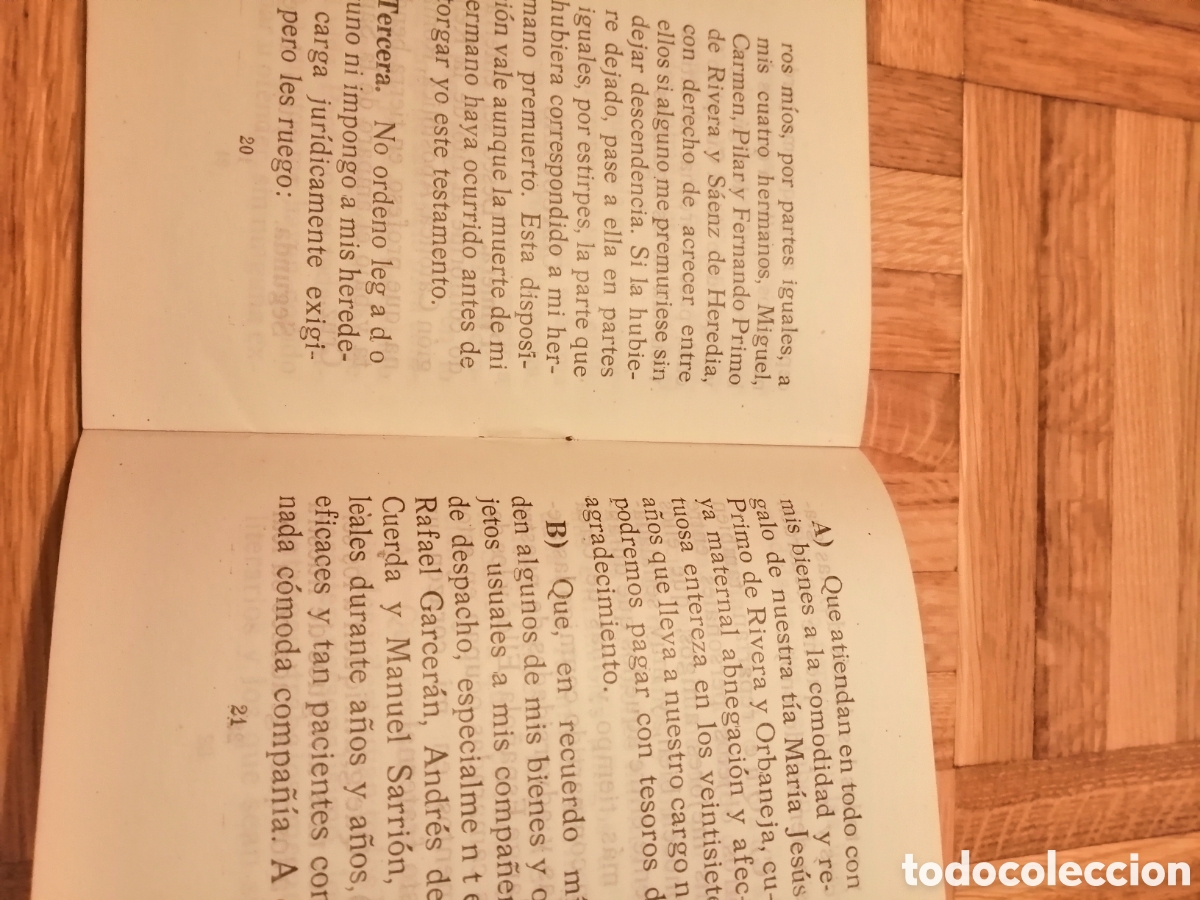 Libros antiguos: Testamento de Jos&eacute; Antonio Primo de Rivera - Foto 4