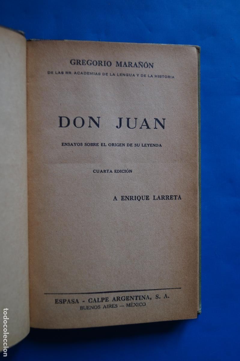 Libros antiguos: DON JUAN. GREGORIO MARA&Ntilde;ON. - Foto 2