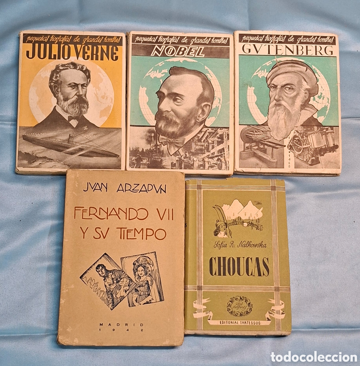 Libros antiguos: Colecci&oacute;n 5 Biograf&iacute;as Grandes Hombres
