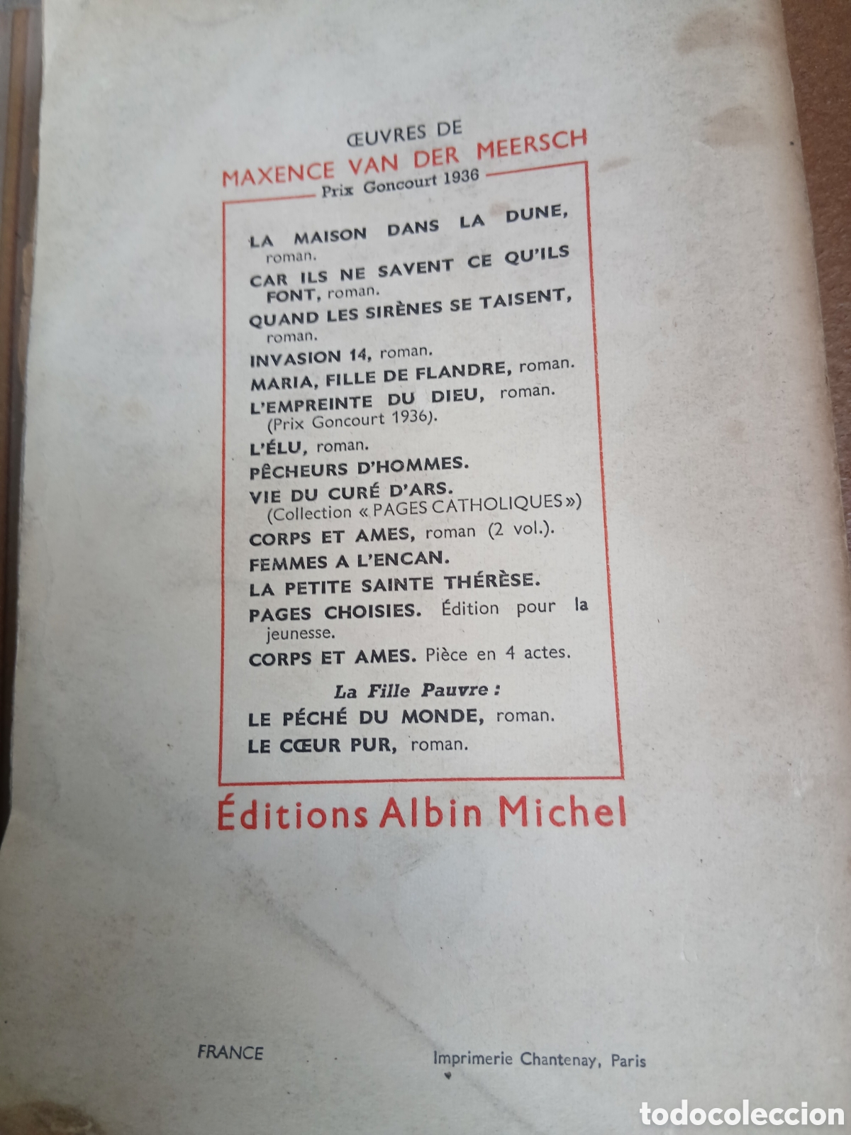 Libros antiguos: Libro de Maxence Van Der Meersch - Foto 2