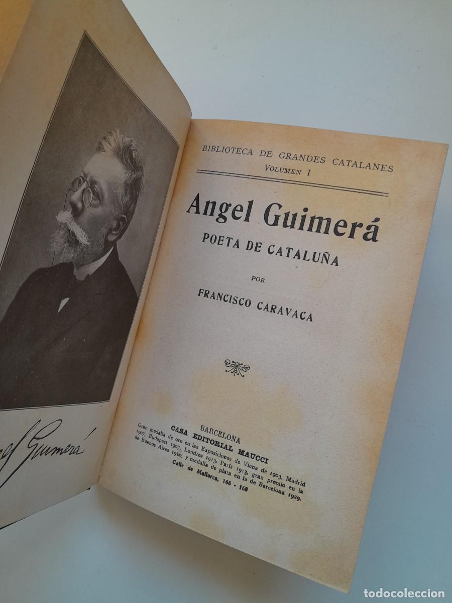 Libros antiguos: &Aacute;NGEL GUIMER&Aacute;, POETA DE CATALU&Ntilde;A - FRANCISCO CARAVACA (MAUCCI, c.1940)
