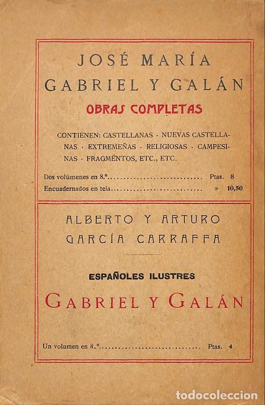 Old books: Epistolario de Gabriel y Gal&aacute;n - Jos&eacute; Mar&iacute;a Gabriel y Gal&aacute;n - Ediciones Fernando Fe - Madrid 1918