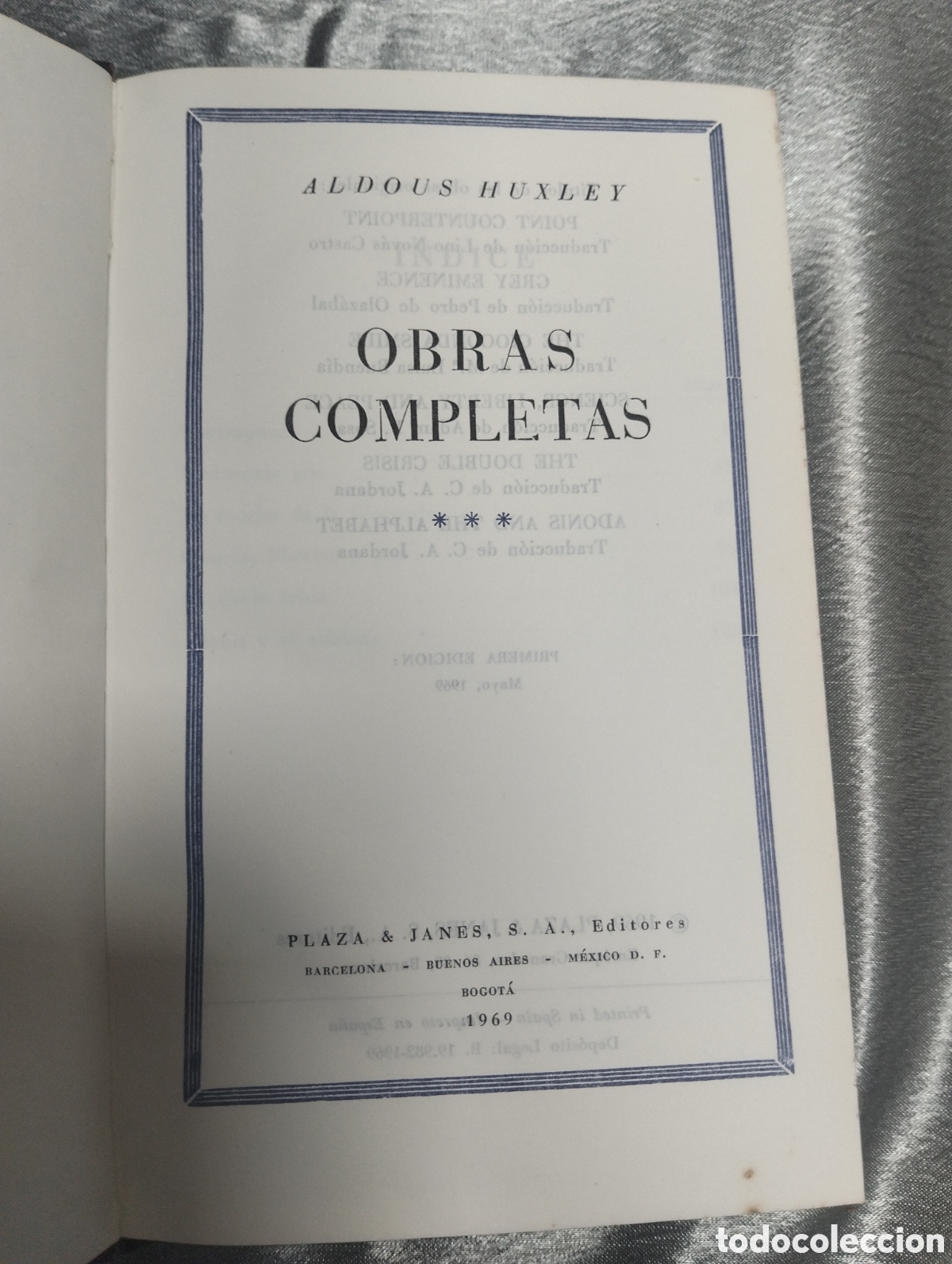 Libros antiguos: OBRAS COMPLETAS ALDOUS HUXLEY
