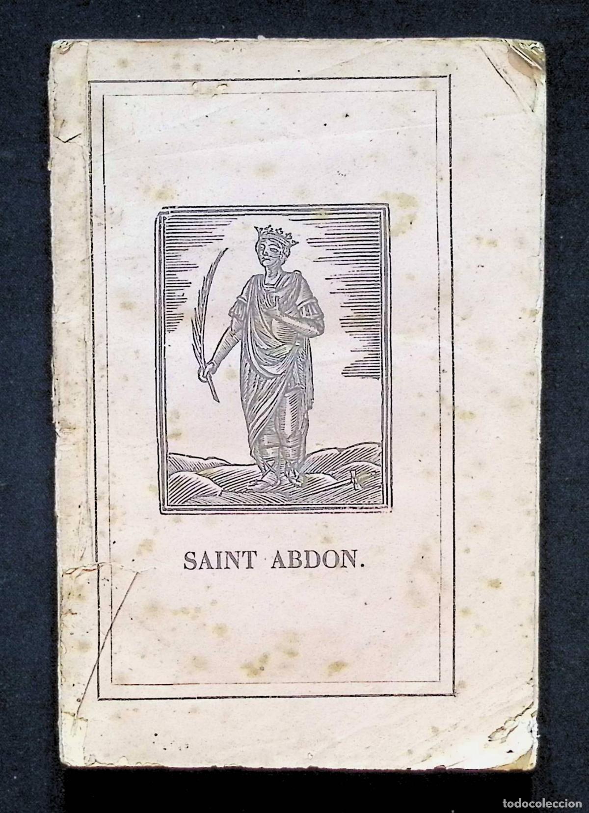 Libros antiguos: VIDA Y NOVENA DELS INVINCIBLES Y GLORIOSOS M&Aacute;RTIRS LOS SS. ABDON Y SENNEN. - PERPINYA, 1859