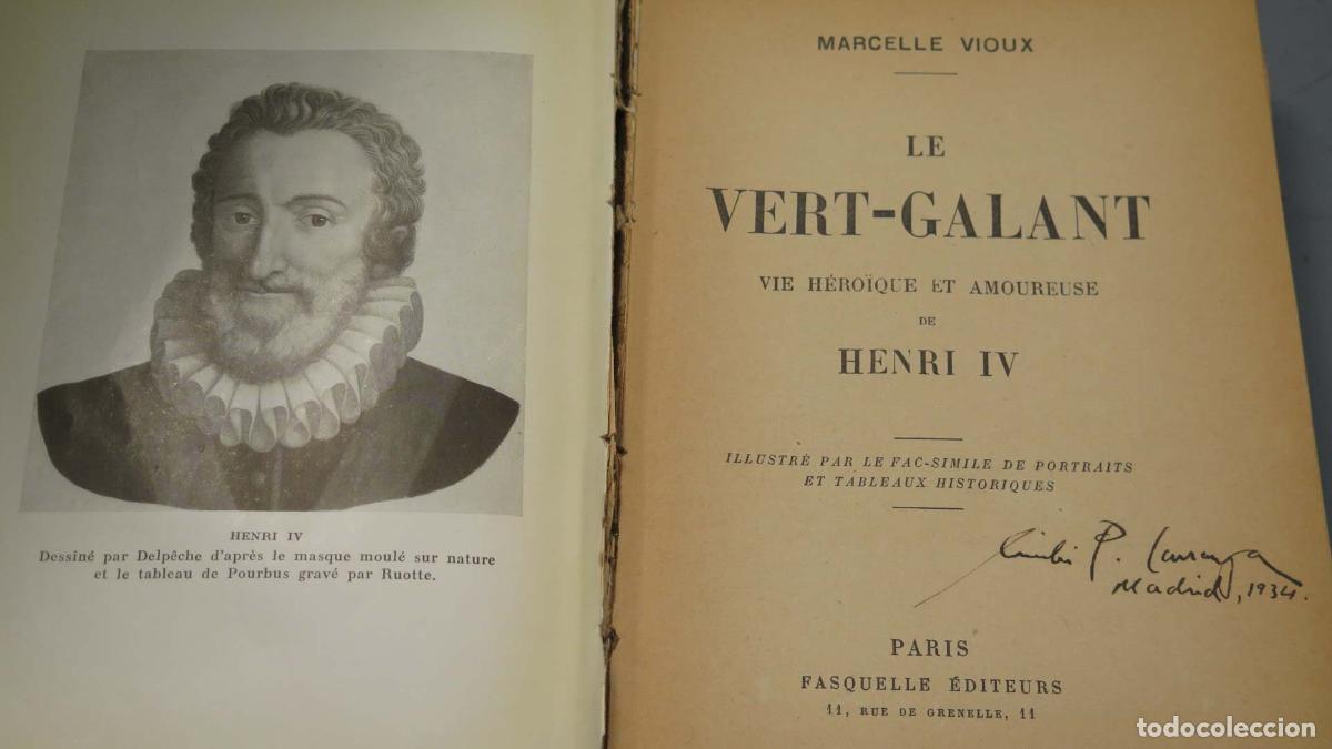 Libros antiguos: MARCELLE VIOUX. LE VERT-GALANT - Foto 2