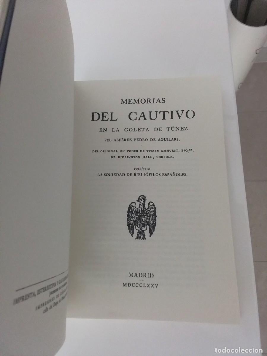Libros antiguos: Alf&eacute;rez Pedro de Aguilar - Memorias del cautivo en la goleta de T&uacute;nez - biograf&iacute;a cr&oacute;nica libro raro
