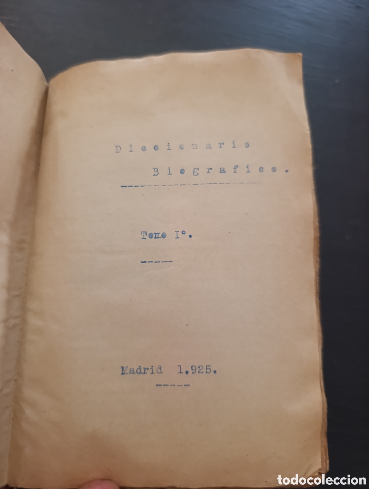 Livres anciens: Diccionario Bibliografico tomo I 1925