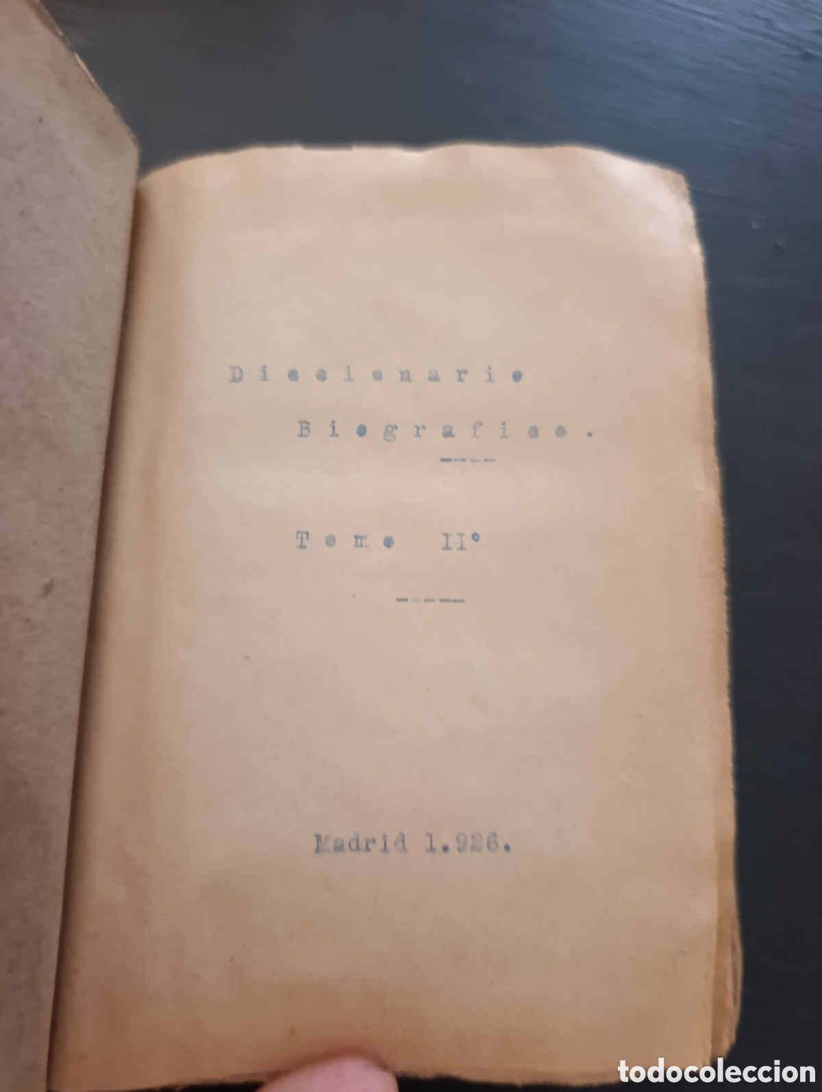 Libros antiguos: Diccionario Bibliografico tomo II 1926