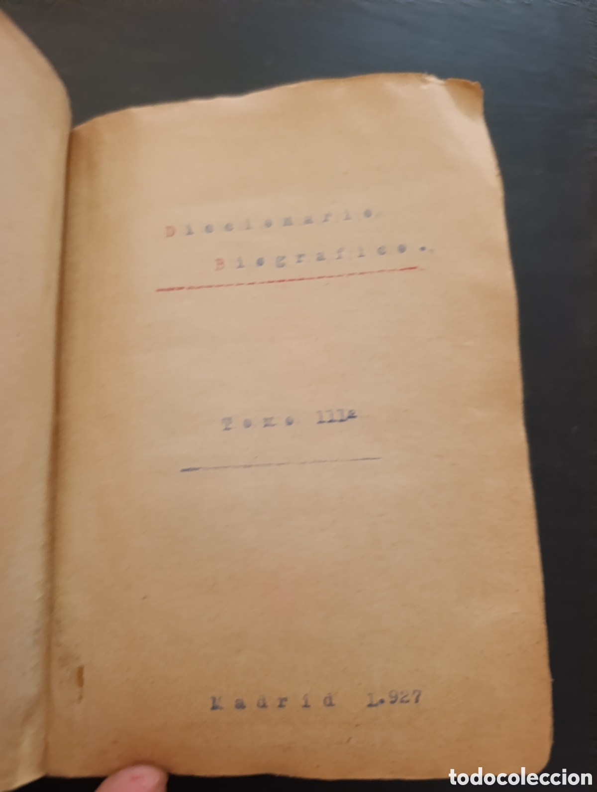Libros antiguos: Diccionario Biografico. Tomo III Madrid 1927
