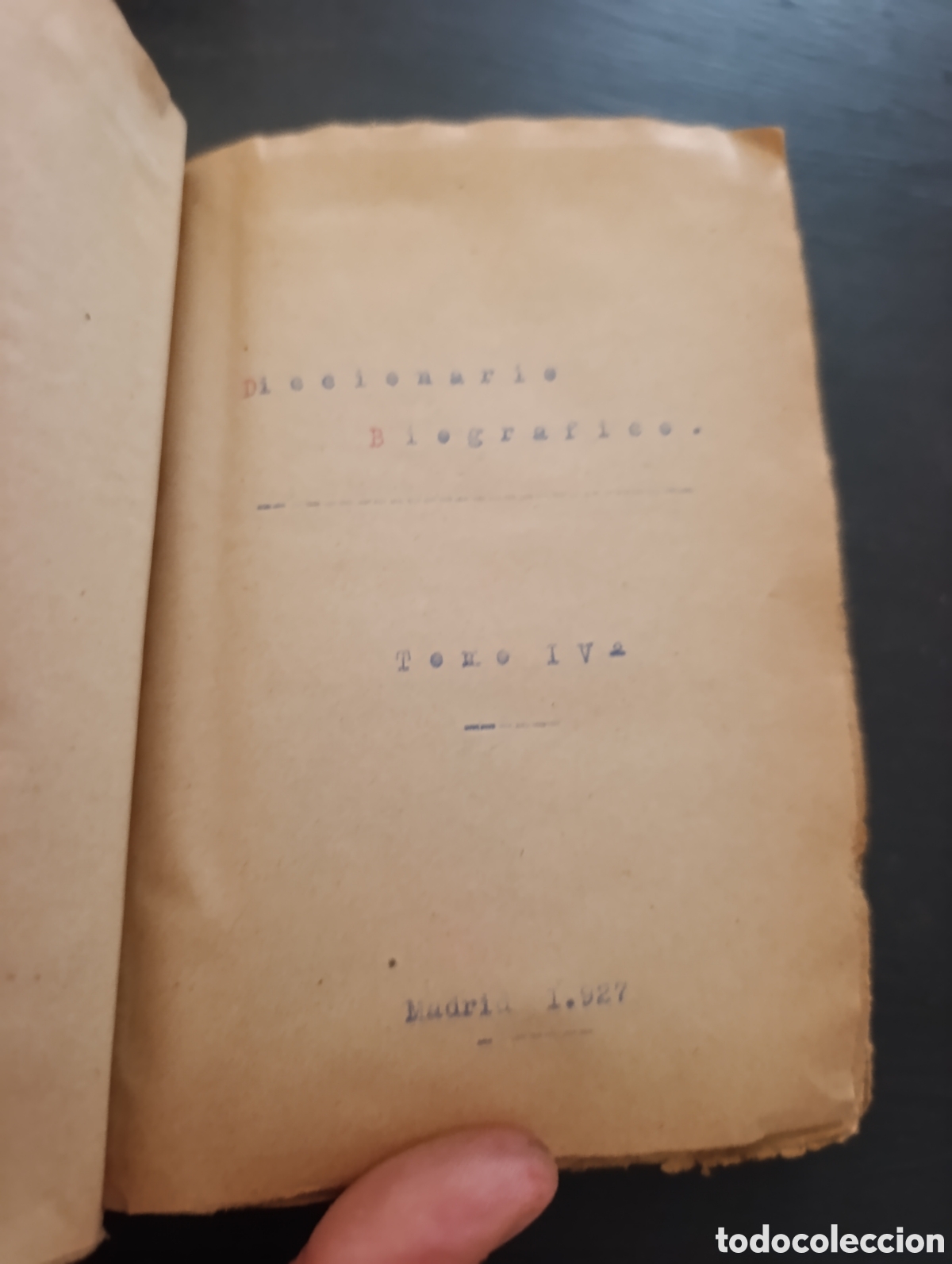 Libros antiguos: Diccionario Biografico. Tomo IV Madrid 1927