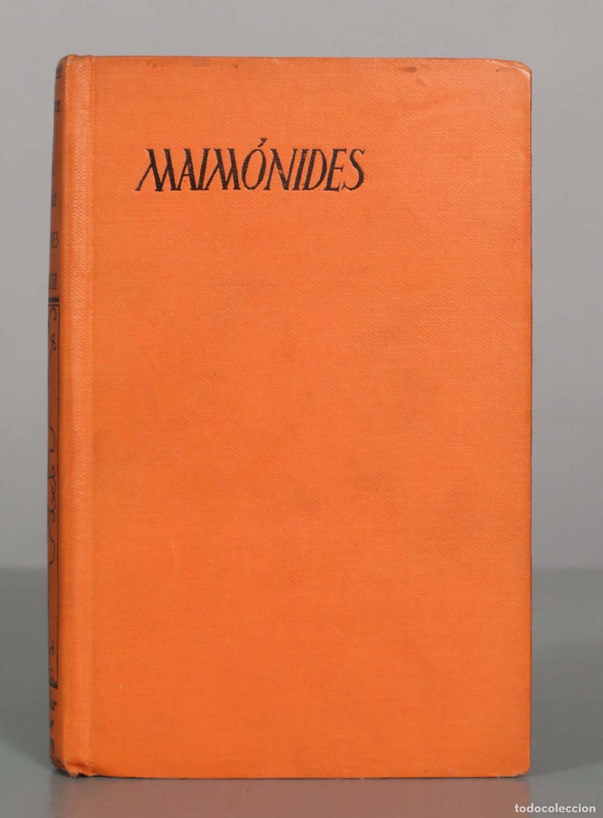Libros antiguos: Maim&oacute;nides, siglo XII - P. Jos&eacute; Llamas - Manuel Aguilar Editor