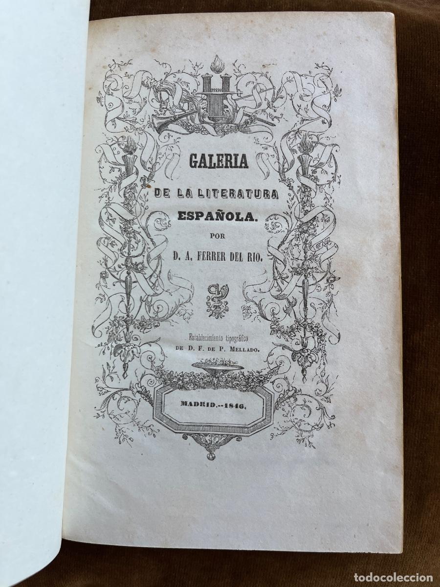 Libros antiguos: Galer&iacute;a de la Literatura, Ferrer del R&iacute;o, 1846