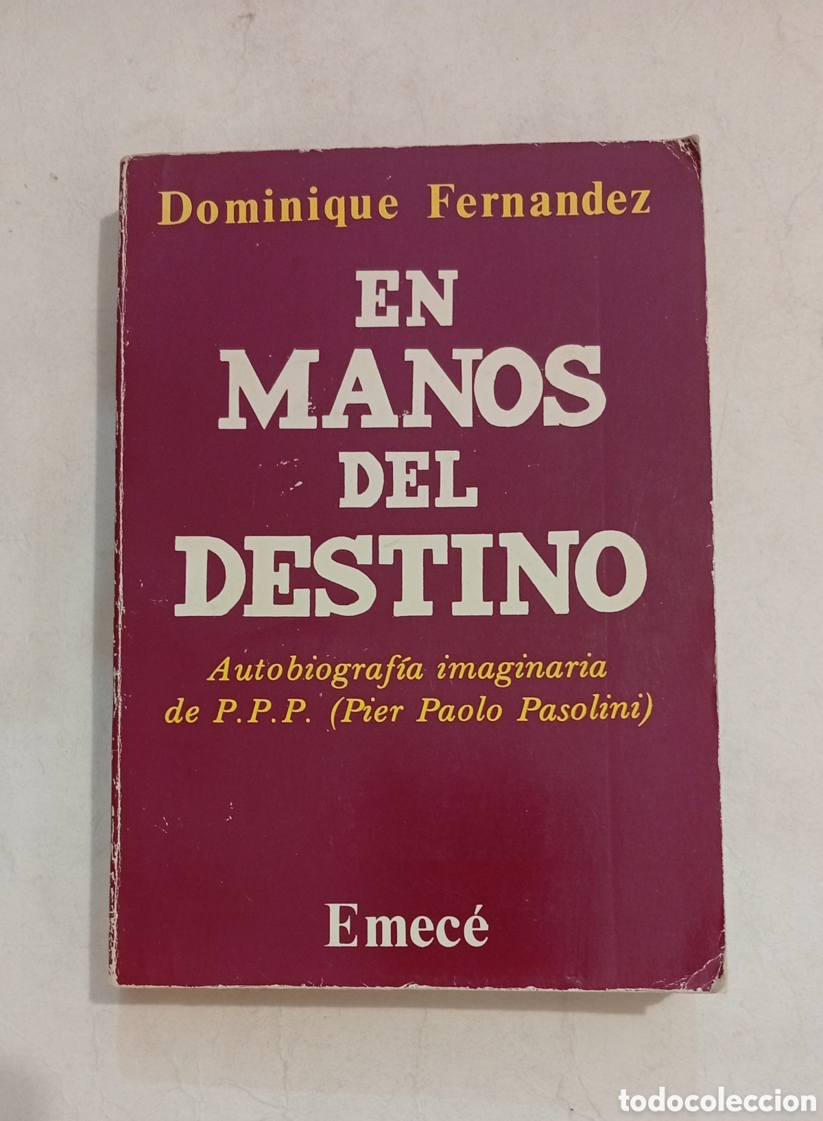 Libros antiguos: En manos del destino autobiograf&iacute;a Pier Paolo Pasolini