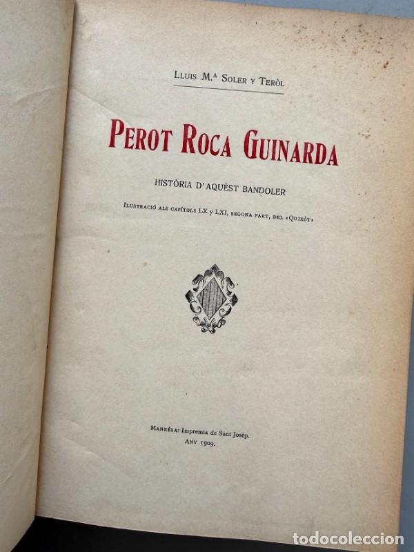 Libros antiguos: Perot Roca Guinarda, Lluis M&ordf; Soler y Ter&ograve;l (dedicado) - Imprenta de Sant Jos&egrave;p, 1909
