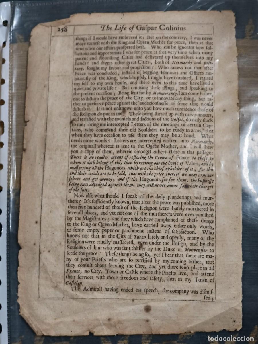 Libros antiguos: 1660. The Life of Gaspar Colinius Great Admirall of France