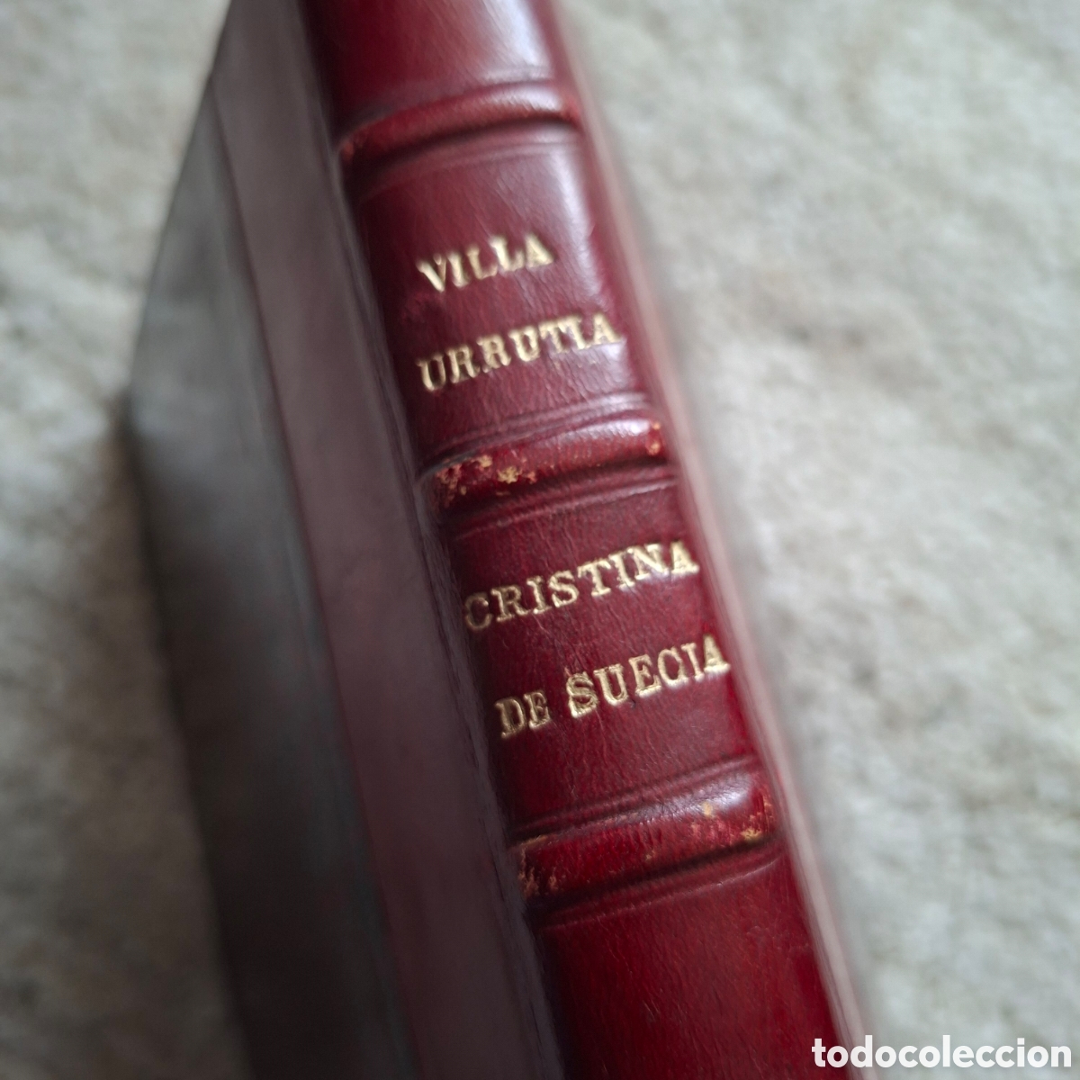 Libros antiguos: CRISTINA DE SUECIA (1933) - MARQU&Eacute;S DE VILLA-URRUTIA - 1&ordf; EDICI&Oacute;N - PRECIOSA ENCUADERNACI&Oacute;N MEDIA PI
