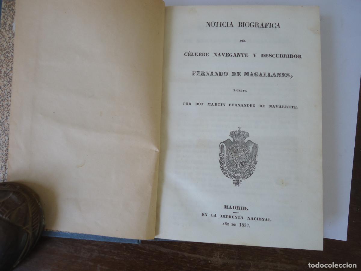 Libros antiguos: Noticia biogr&aacute;fica del c&eacute;lebre navegante y descubridor Fernando de Magallanes Fern&aacute;ndez de Navarrete