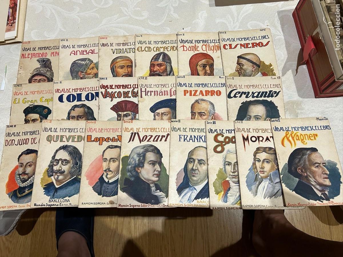 Libros antiguos: vidas de hombres celebres completa 20 numeros buen estado