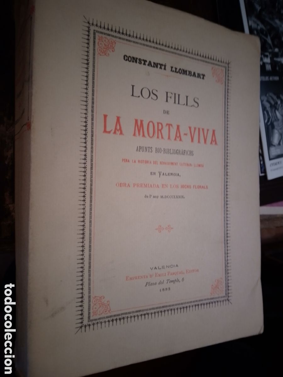 Libros antiguos: LOS FILLS DE LA MORTA - VIVA. LLOMBART, CONSTANTI. EMILI PASQUAL. 1883