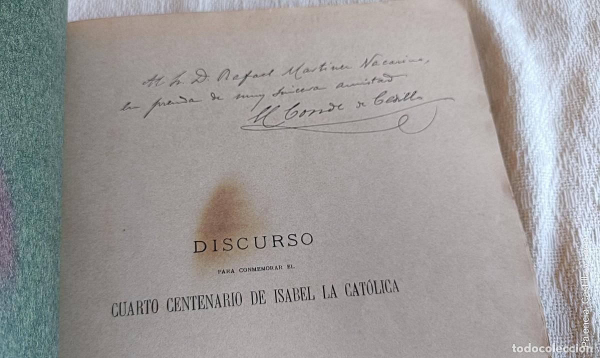 Antiquarische B&uuml;cher: Isabel La Cat&oacute;lica - Conde de Cedillo, Firma aut&oacute;grafa. 1904