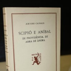 Libri antichi: SCIPIÓ E ANÍBAL. DE PROVIDÈNCIA (DE SÈNECA). DE ARRA DE ÀNIMA (D'HUG DE SANT VÍCTOR).- CANALS,
