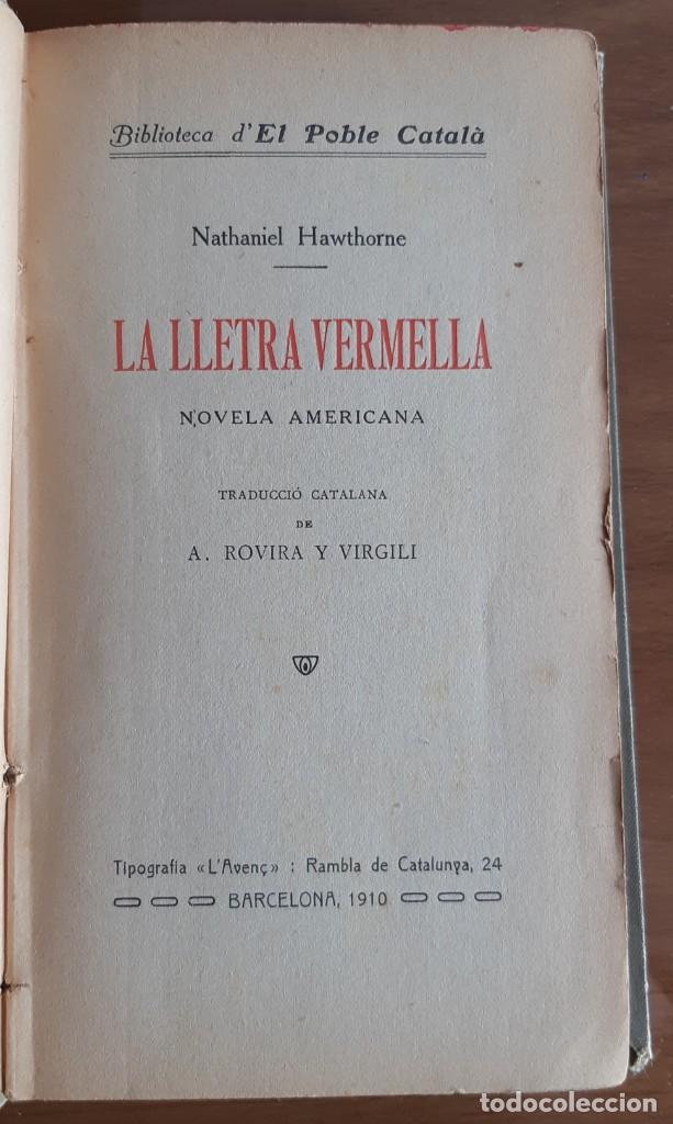 Libros antiguos: LA LLETRA VERMELLA. 1910. - Foto 2