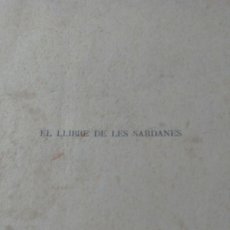 Libros antiguos: EL LLIBRE DE LES SARDANES-VOL VII-BIBLIOTECA BONAVIA -BARCELONA 1933