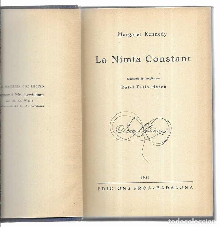 Libros antiguos: Nimfa Constant, La. edicions Proa 1931 - Foto 1