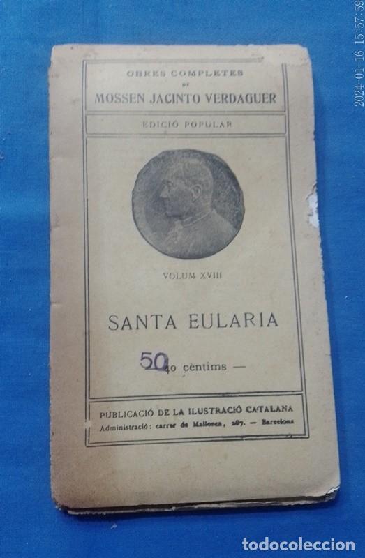 Libros antiguos: libro Mossen Jacinto Verdaguer. Santa Eulalia - Foto 1