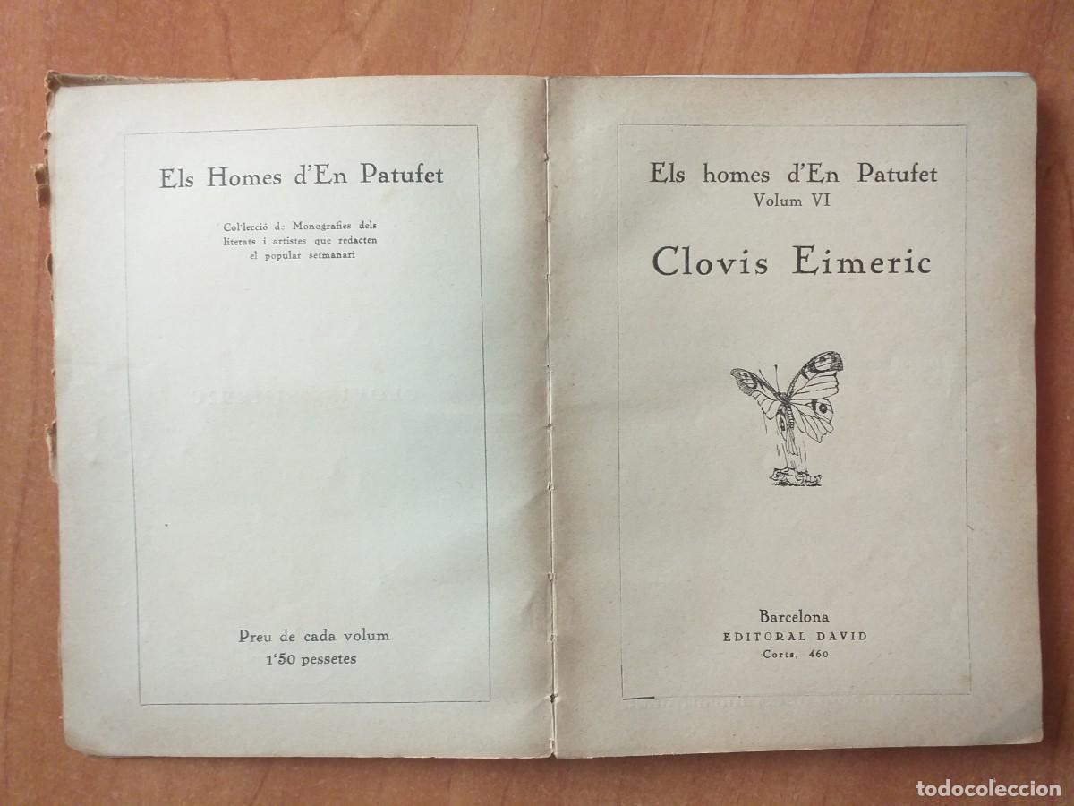 Libros antiguos: 1925 ? CLOVIS EIMERIC - ELS HOMES D &acute;EN PATUFET - Foto 2