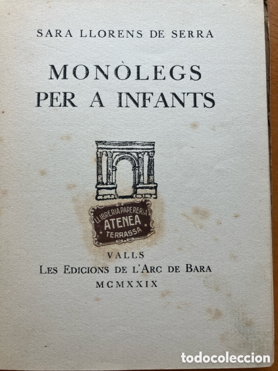 Libros antiguos: Monolegs per a infants. - Foto 2