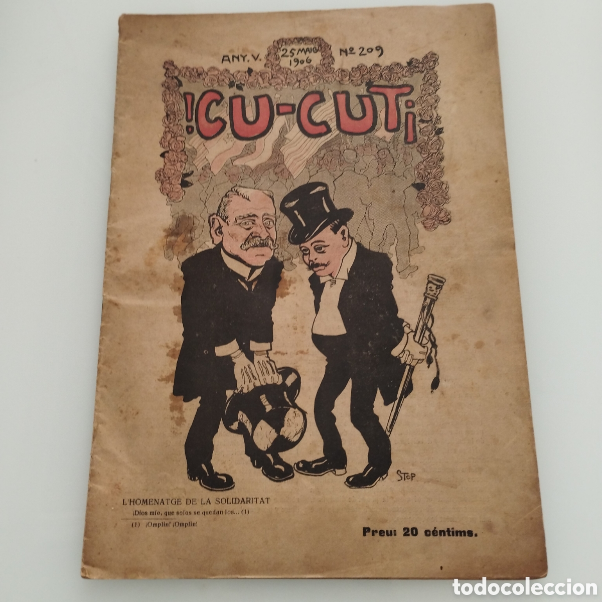 Libros antiguos: Cu-cut n&deg; 209 LHomenatge de la solidaritat. - Foto 1