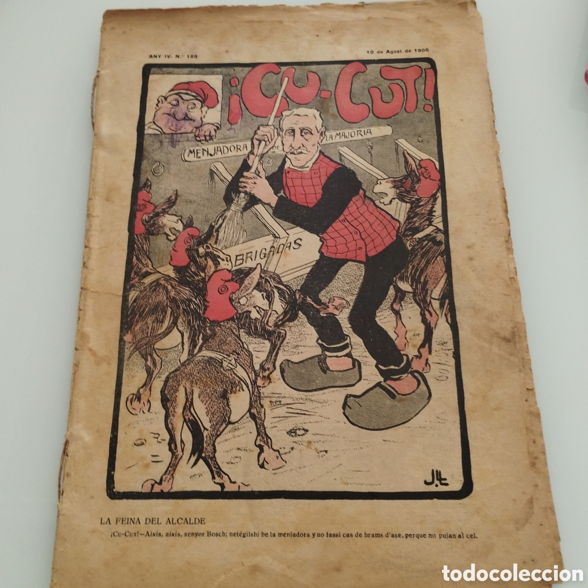 Libros antiguos: Cu-cut ,n&deg; 189, La Feina del alcalde. - Foto 1