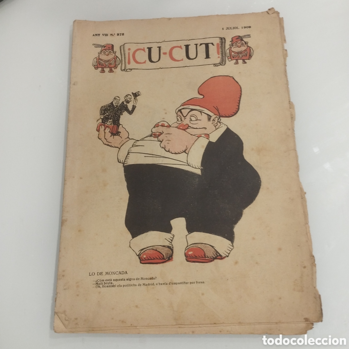 Libros antiguos: Cu-cut, n&deg; 372, Lo de Moncada. - Foto 1