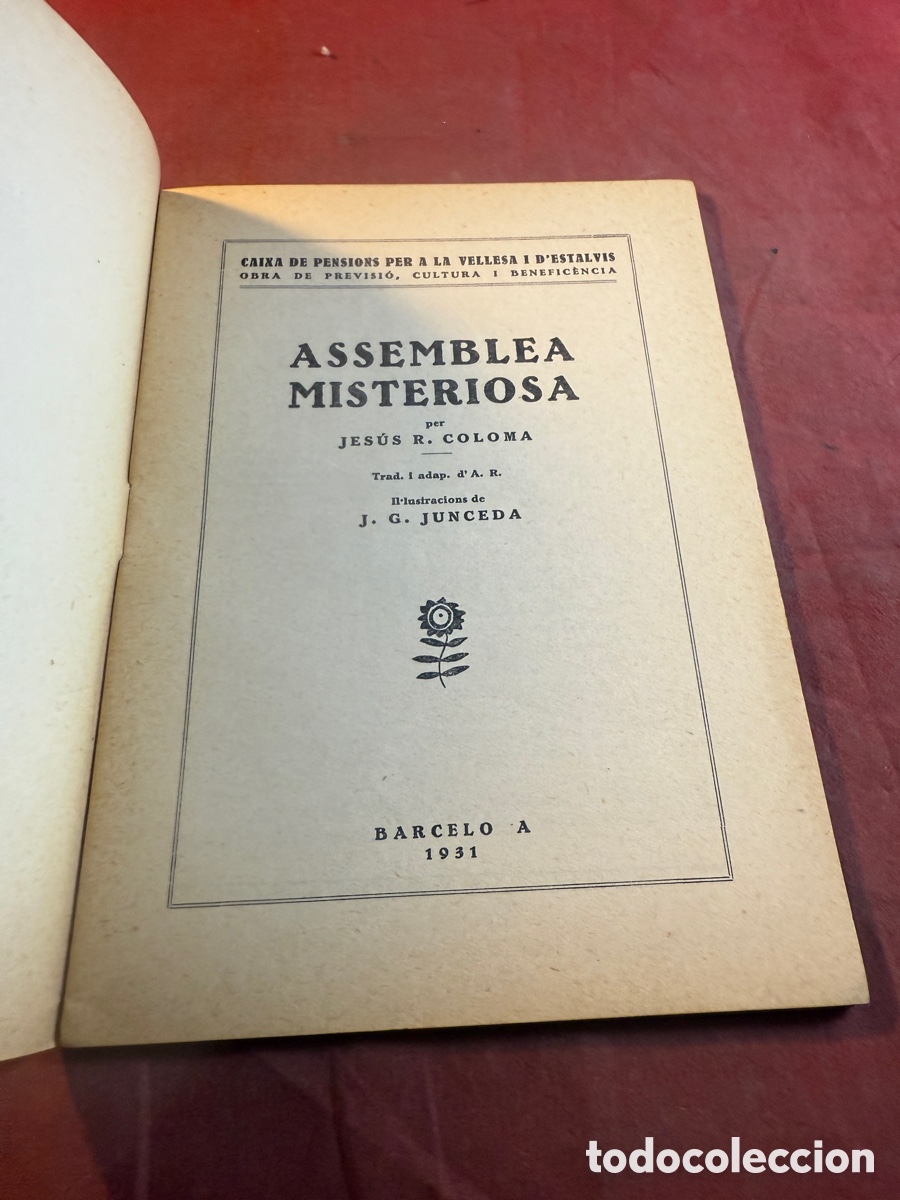 Libros antiguos: ASAMBLEA MISTERIOSA 1931 - Foto 2