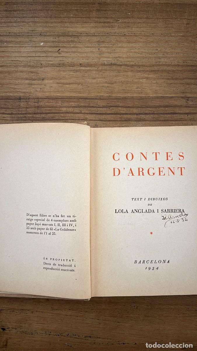 Libros antiguos: Contes dArgent (Lola Anglada) - Foto 5