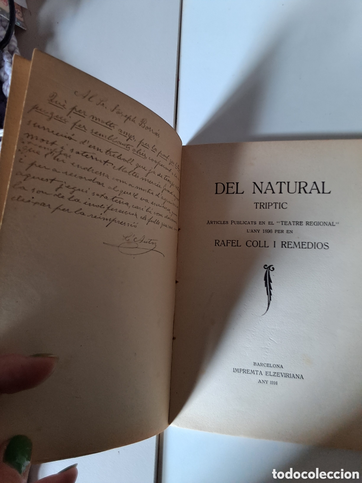 Libros antiguos: DEL NATURAL. Triptic - Foto 2