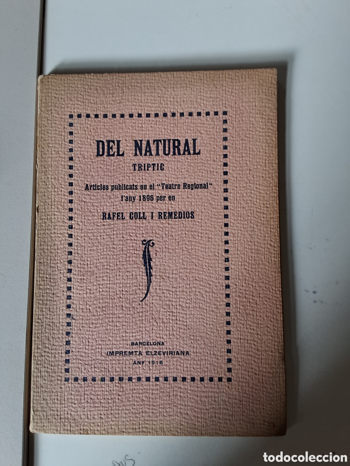 Libros antiguos: DEL NATURAL. Triptic - Foto 1