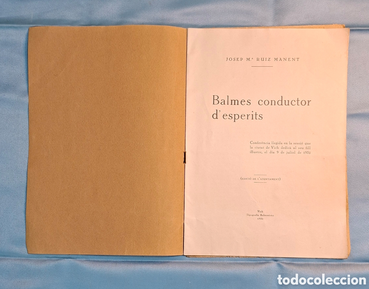 Libros antiguos: Libro Balm&eacute;s Conductor DEsperits - Foto 2