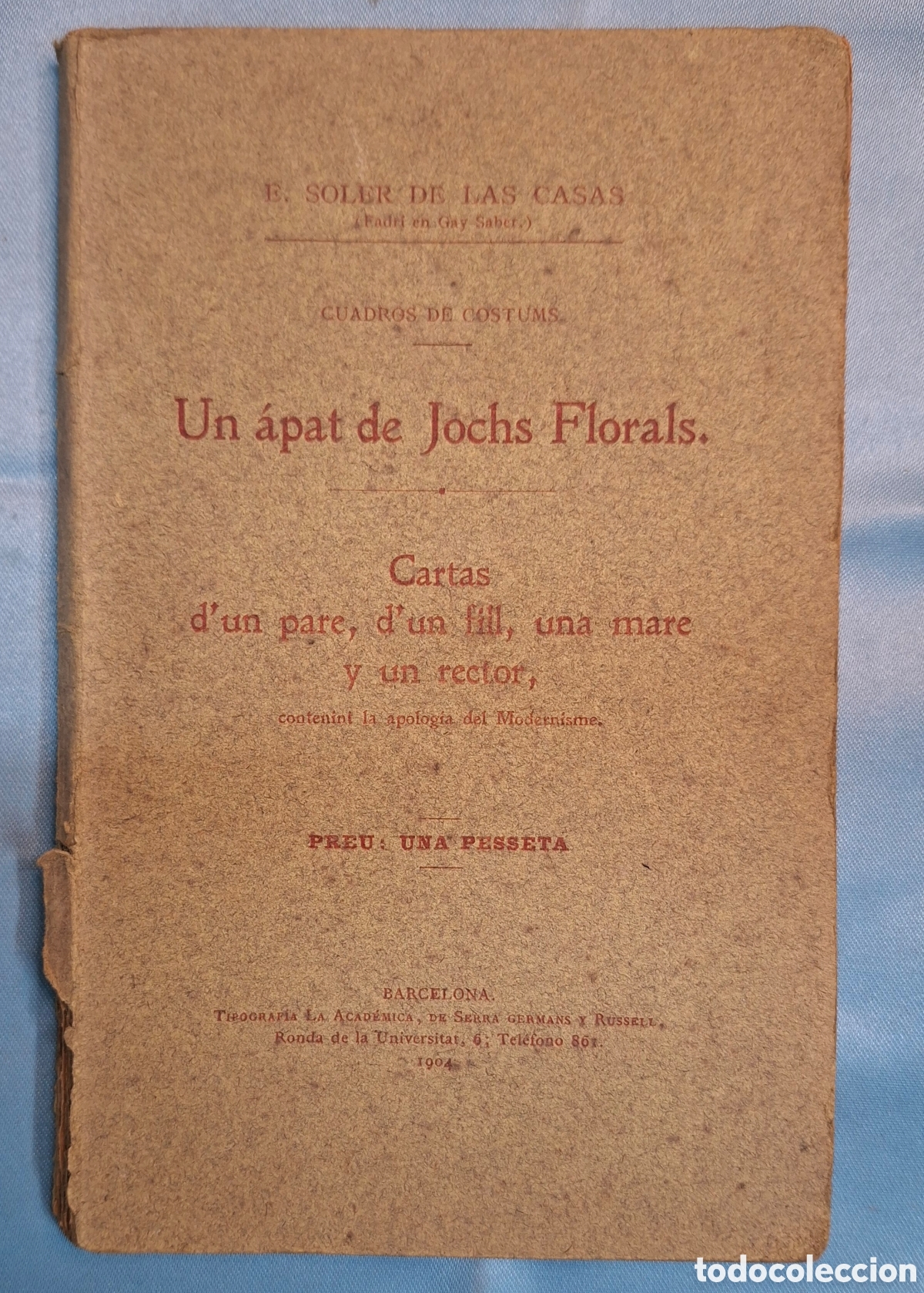 Libros antiguos: E. Soler de las Casas (1904) - Foto 1