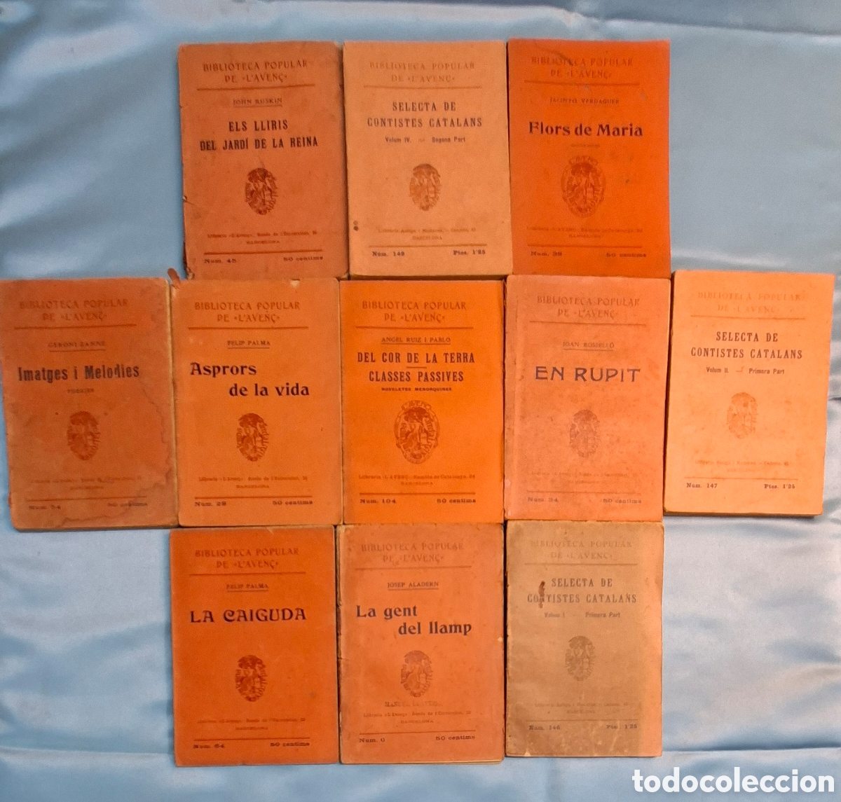 Libros antiguos: Colecci&oacute;n 11 Libros Biblioteca Popular de L'Aven&ccedil;